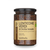 Sicilian green lentils cooked in unsalted water, organic