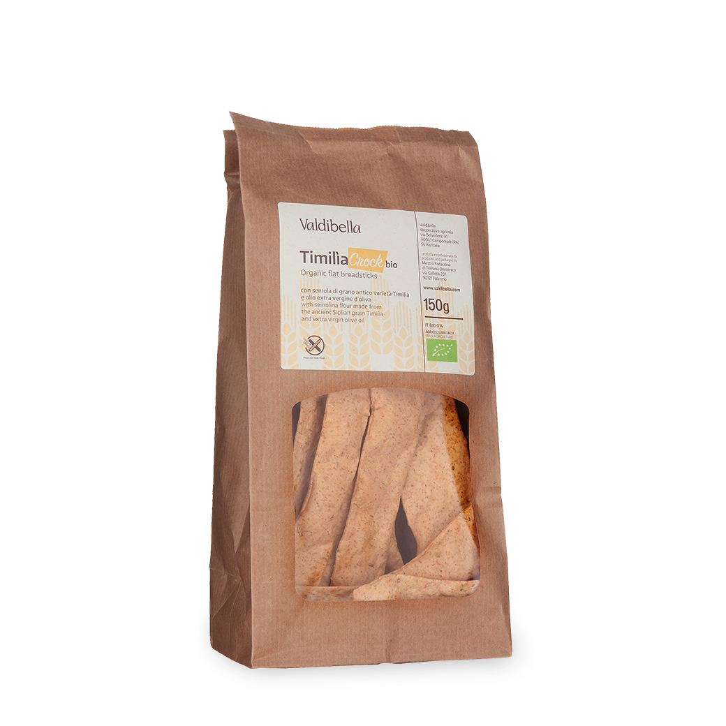 Crock Timilia wheat crackers, organic