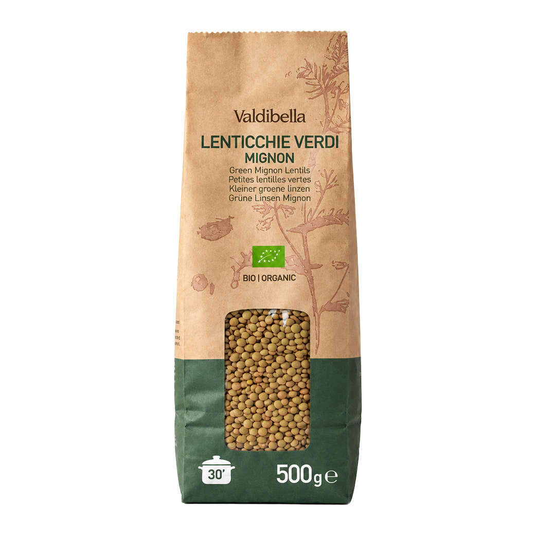 Organic green lentils 500 g