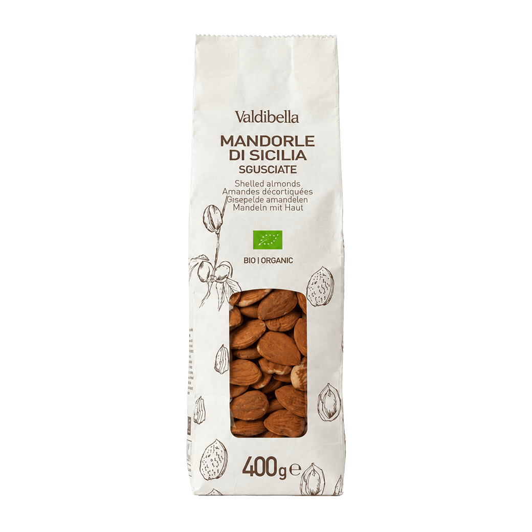 Organic shelled almonds 400 g
