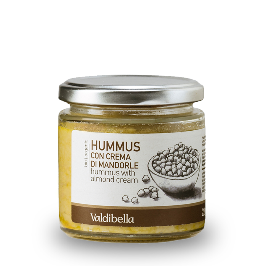 Chickpea hummus with almond cream, bio