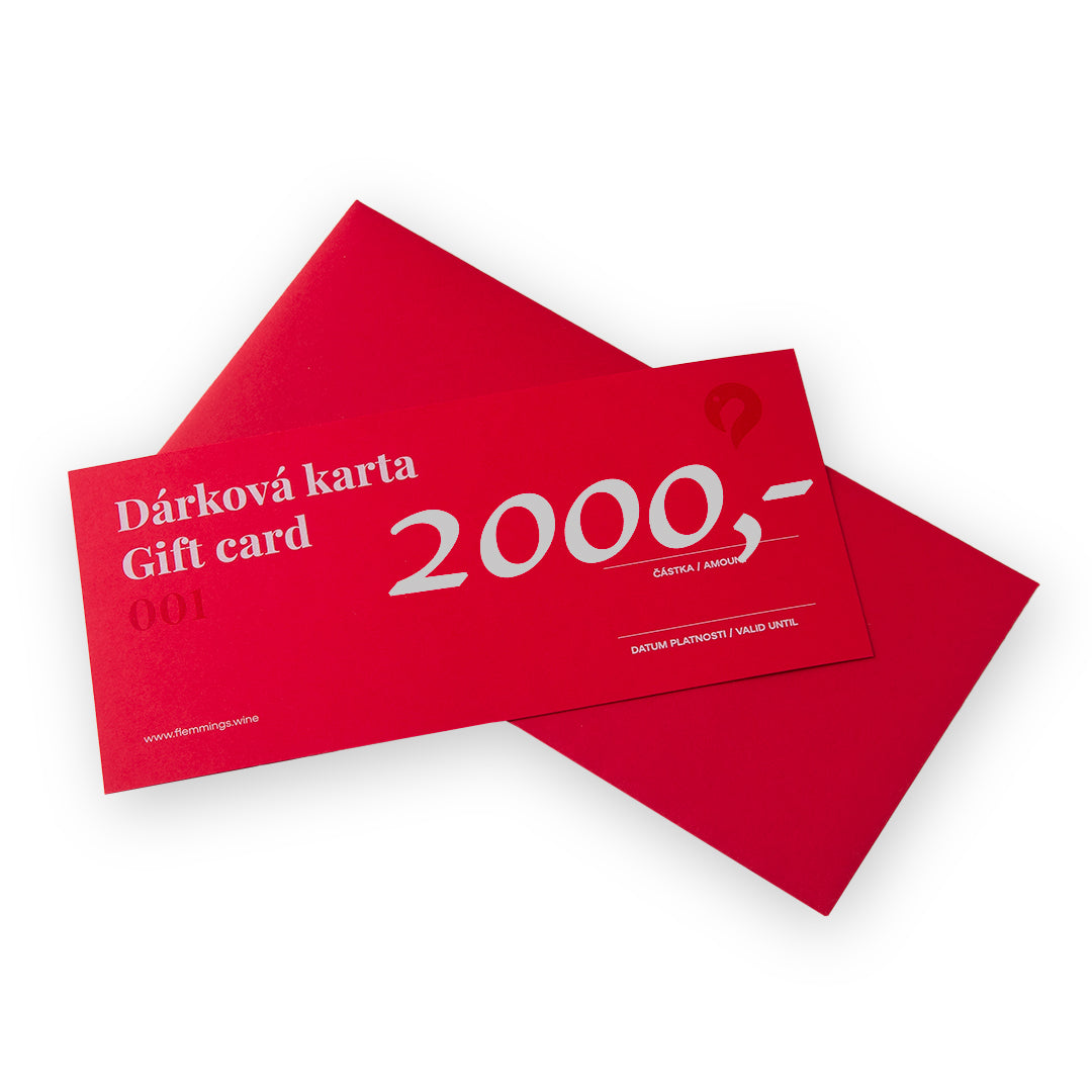 Gift card worth CZK 2000