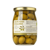 Organic green olives in natural brine 330 g