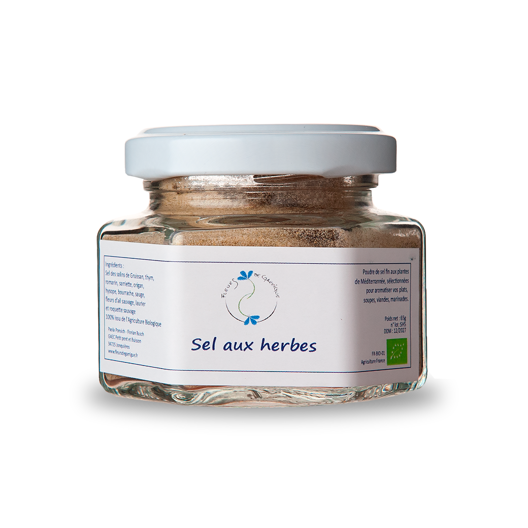 Fleurs de Garrigue, Herbal salt organic 65g